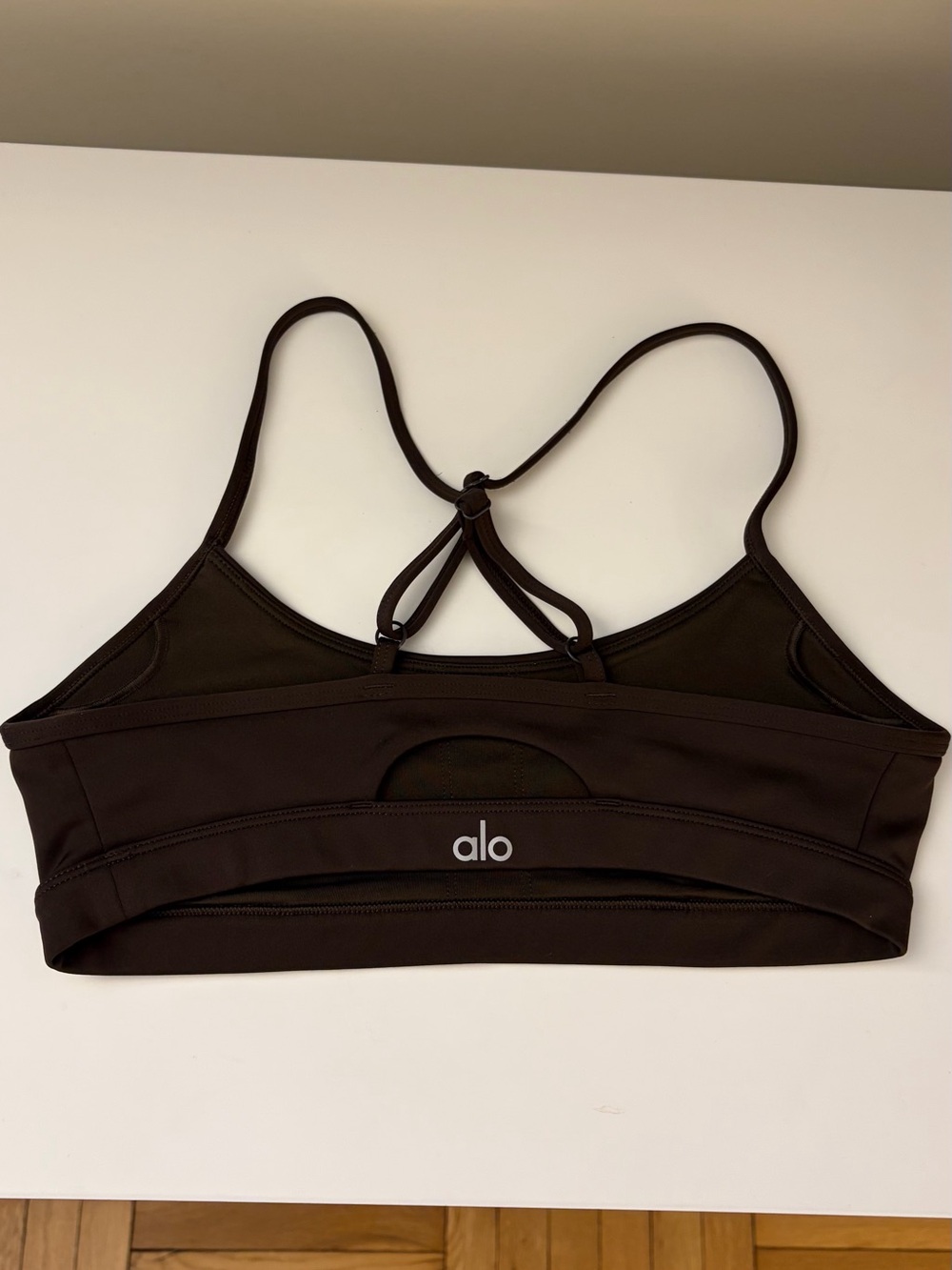 ALO Yoga Airlift Intrigue Sports Bra in Brown